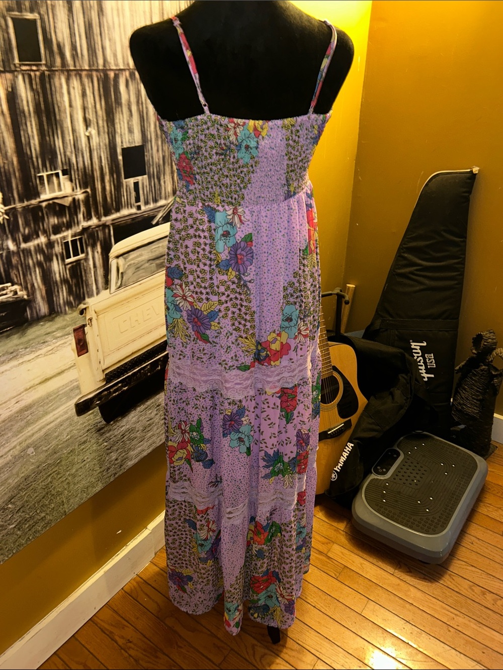 Flying Tomato Lavender Floral Patchwork Maxi Dress - Picture 2 of 5